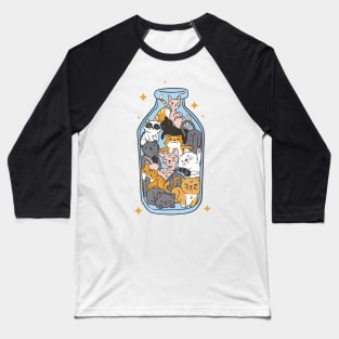 Cats in a Bottle Baseball T-Shirt